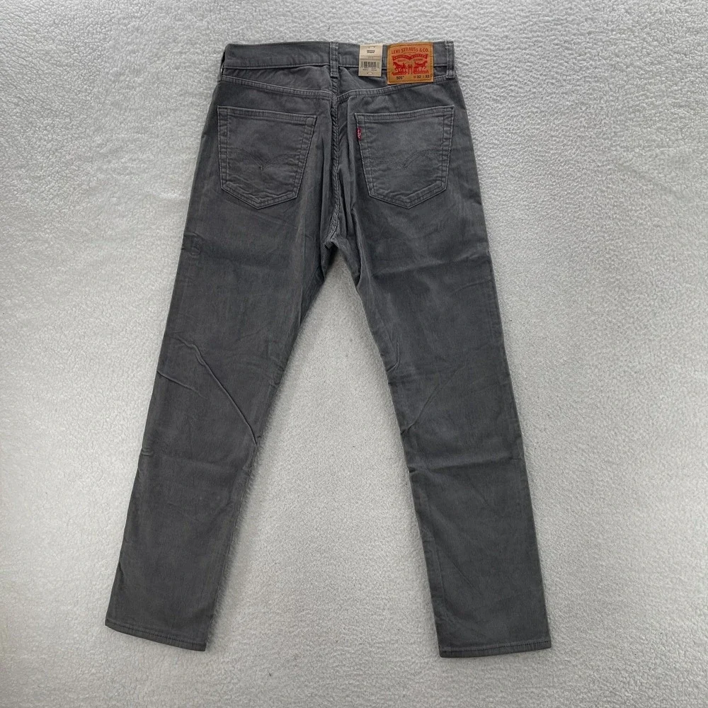 Levi's Pants Men's 32x32 Gray 505 Corduroy Pinwale Regular Fit Straight Preppy